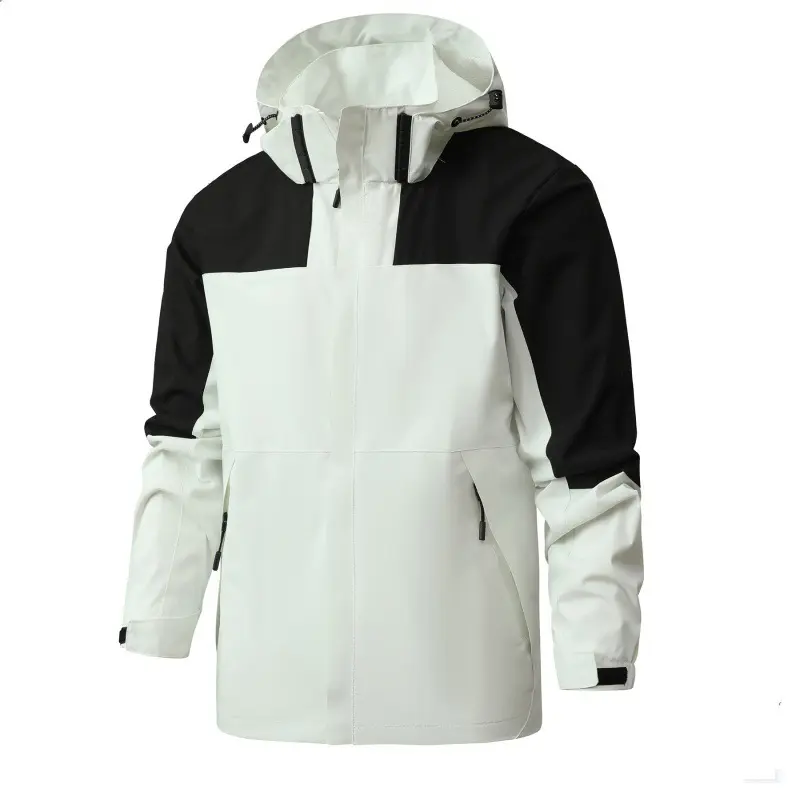 Spring Autumn Men's Climbing Rain Jackets Outdoor Men Sprots Hiking Hooded Coats Men Waterproof Windbreaker Jacket Clothing 6XL