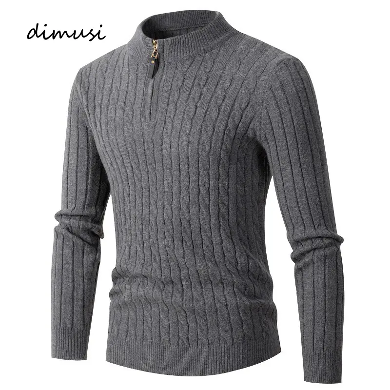 Autumn Winter Mens Sweaters Cashmere Warm Turtleneck Pullover Men Half-zip Classic Sweaters Knitwear Coats Clothing