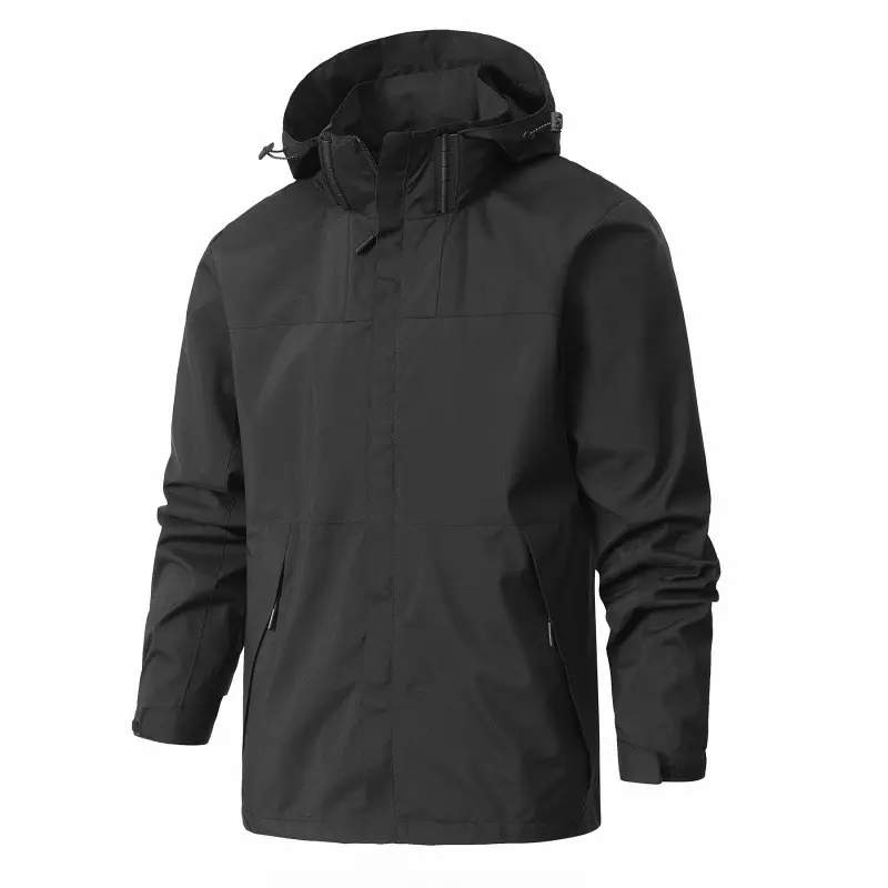 Spring Autumn Men's Climbing Rain Jackets Outdoor Men Sprots Hiking Hooded Coats Men Waterproof Windbreaker Jacket Clothing 6XL