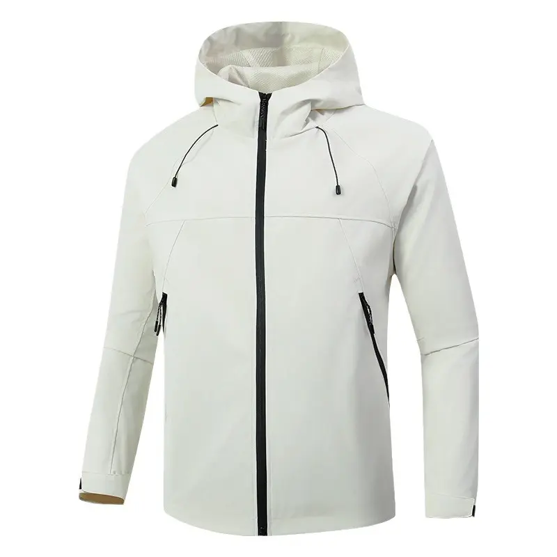 Spring Autumn Men's Hiking Hooded Jackets Men Quick Dry Waterproof Climbing Coats Men Sports Windbreaker Zipper Jackets Clothing