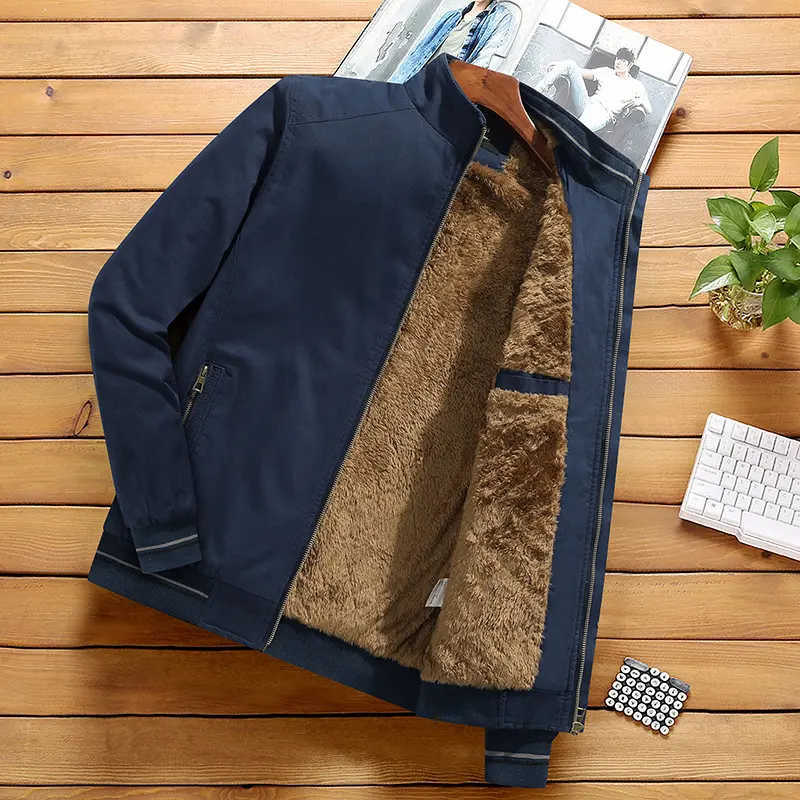 DIMUSI Winter Men's Bomber Jackets Casual Male Outwear Fleece Warm Windbreaker Jacket Mens Zipper Thick Business Coats Clothing