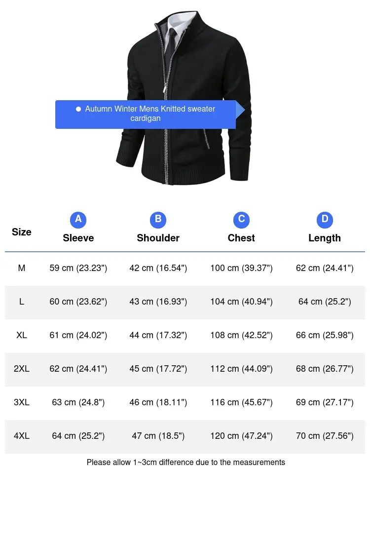 Winter Mens Warm Sweater Cardigan Fashion Men Stand Collar Thick Knitted Sweaters Outdoor Men Windbreaker Knitted Jackets 4XL