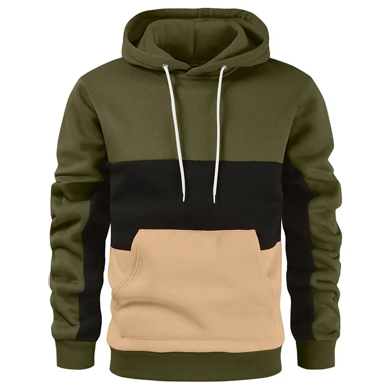 Autumn Winter Men's Sweater Hooded Fashion Men Patchwork Long Sleeve Pullover Sports Loose Sweatshirts Jacket Brand Clothing 3XL