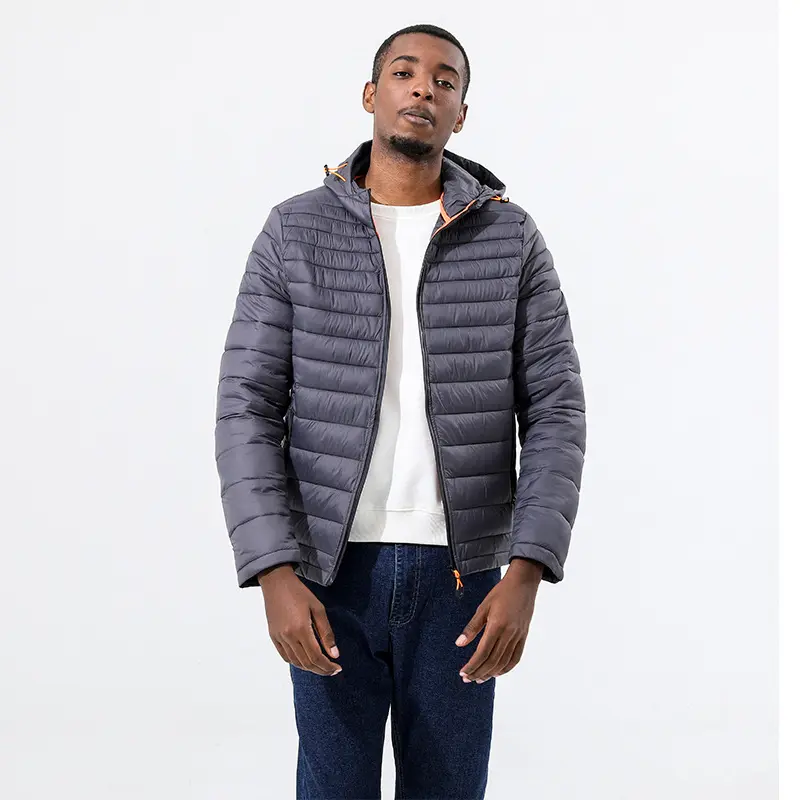 Winter Men's Ultra Light Down Jackets Fashion Men Cotton Warm Windbreaker Hooded Parka Men Sports Hiking Thermal Parkas Clothing