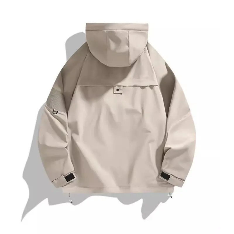 Spring Mens Bomber Cargo Jackets Men Lightweight Camping Windbreaker Hooded Coats Men Hiking Waterproof Rain Coat Clothing
