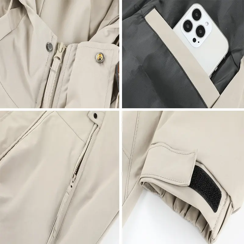 Spring Mens Bomber Cargo Jackets Men Lightweight Camping Windbreaker Hooded Coats Men Hiking Waterproof Rain Coat Clothing