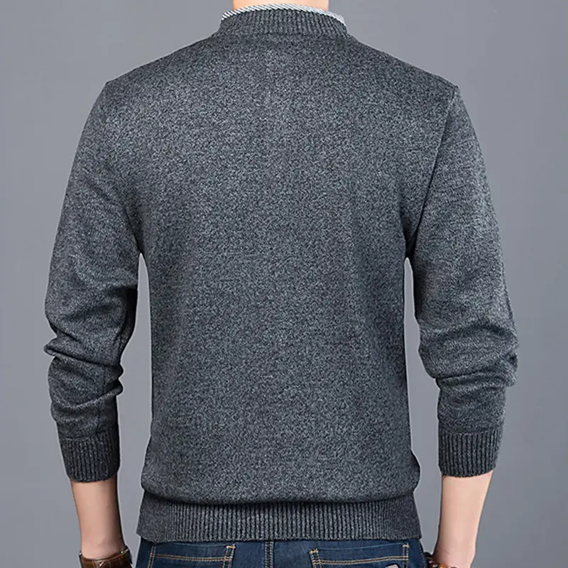 DIMUSI Autumn Winter Mens Sweater Casual Thick Warm Cashmere Turtleneck Pullover Men Slim Fit Classic Sweaters Knitwear Clothing