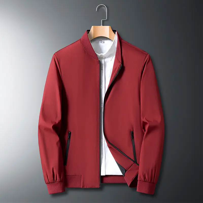 Spring Autumn Men's Business Jackets Man Outwear Windbreaker Zipper Coats Men Solid Color Formal Trench Jackets Clothing