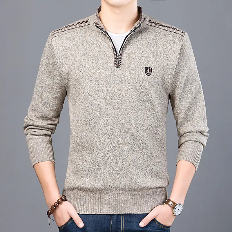 DIMUSI Autumn Winter Mens Sweater Casual Thick Warm Cashmere Turtleneck Pullover Men Slim Fit Classic Sweaters Knitwear Clothing
