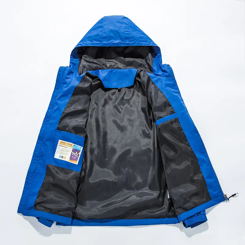 Spring Autumn Mens Climbing Rain Jackets Outdoor Men Hiking Waterproof Hooded Coats Men Sports Windbreaker Jacket Clothing 6XL