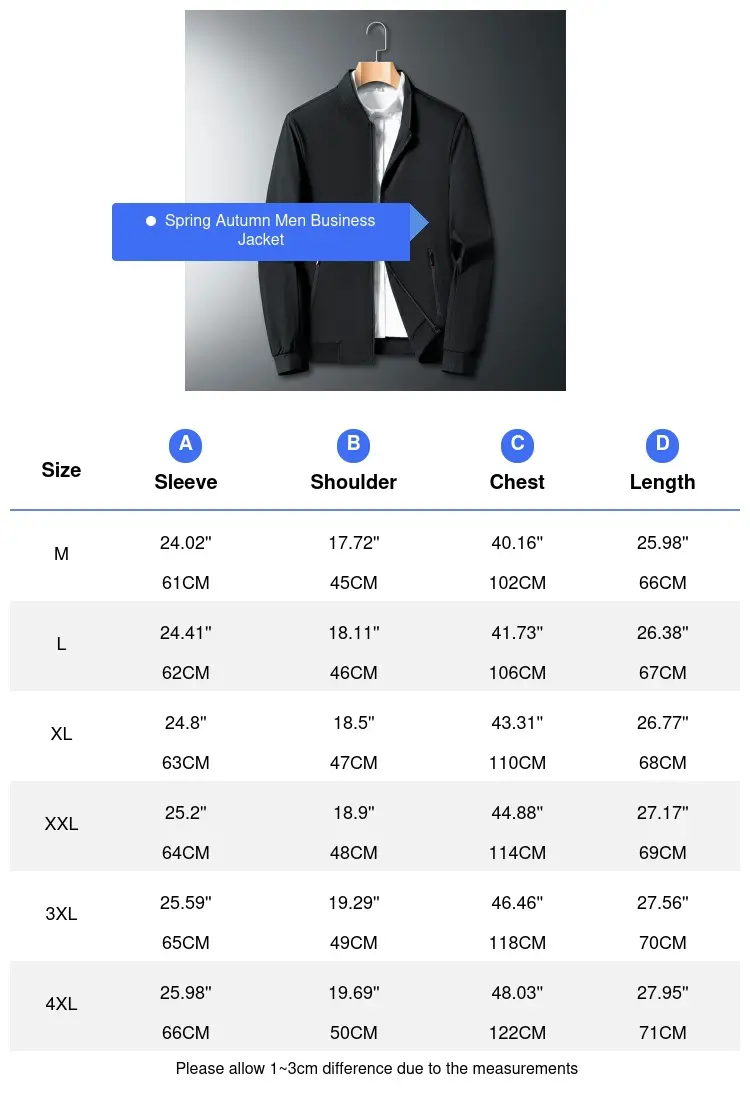 Spring Autumn Men's Business Jackets Man Outwear Windbreaker Zipper Coats Men Solid Color Formal Trench Jackets Clothing
