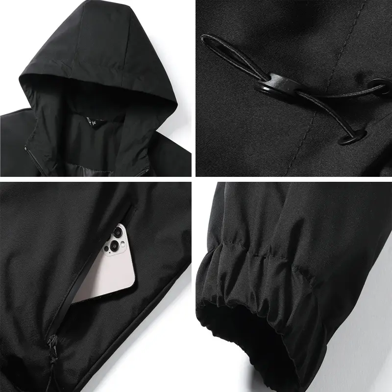 Spring Autumn Mens Lightweight Bomber Jackets Outdoor Men Camping Windbreaker Hooded Coats Men Waterproof Rain Jacket Clothing