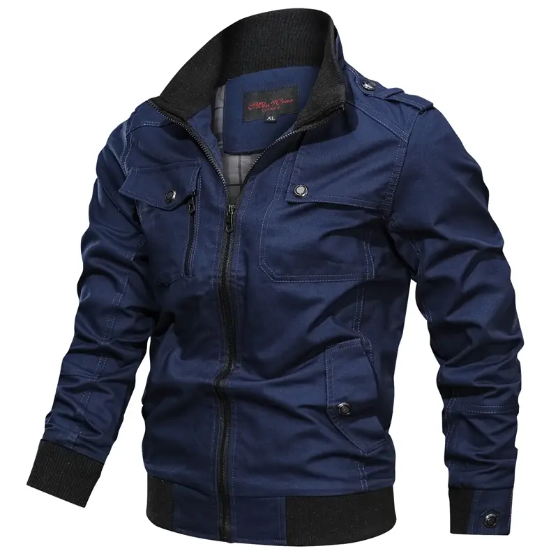 Spring Autumn Mens Bomber Jackets Man Cotton Army Military Jackets Mens Outwear Windbreaker Slim Fit Baseball Coats Clothing