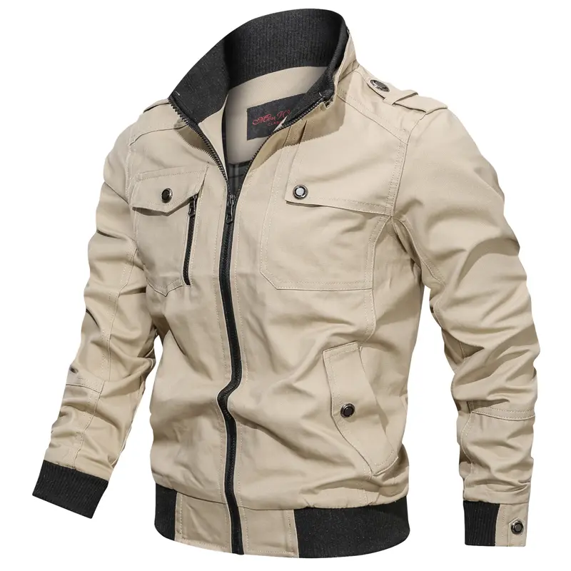 Spring Autumn Mens Bomber Jackets Man Cotton Army Military Jackets Mens Outwear Windbreaker Slim Fit Baseball Coats Clothing