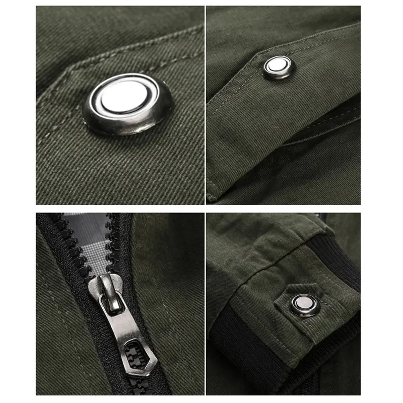 Spring Autumn Mens Bomber Jackets Man Cotton Army Military Jackets Mens Outwear Windbreaker Slim Fit Baseball Coats Clothing