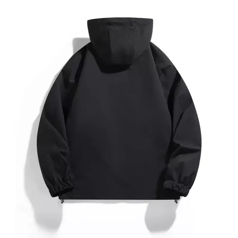 Spring Autumn Mens Bomber Jackets Outdoor Casual Men Lightweight Windbreaker Hooded Coats Men Hiking Waterproof Jacket Clothing
