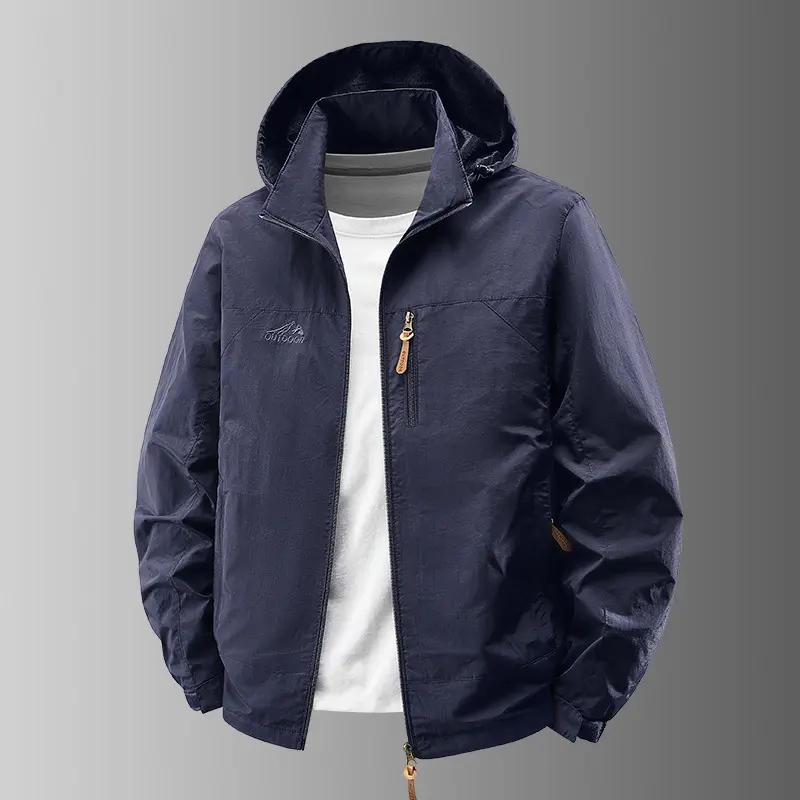 Spring Mens Hiking Waterproof Jacket Outdoor Men Casual Windbreaker Hooded Coats Men Sports Breathable Tactical Jacket Clothing