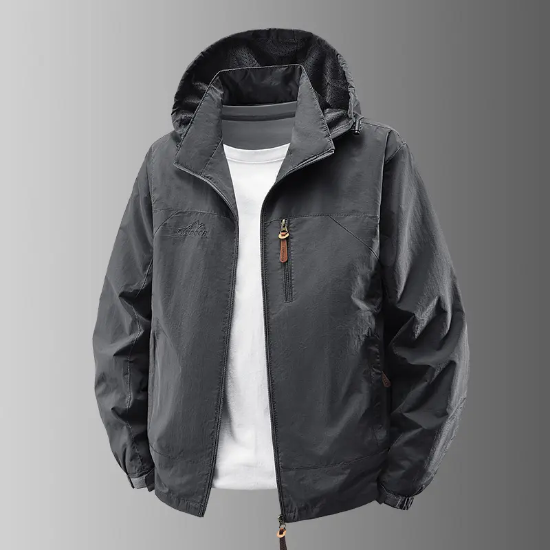 Spring Mens Hiking Waterproof Jacket Outdoor Men Casual Windbreaker Hooded Coats Men Sports Breathable Tactical Jacket Clothing