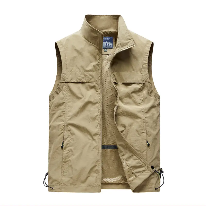 Summer Men's Mesh Vests Casual Outdoor Multi-Pocket Breathable Waistcoats Fashion Lightweight Sports Sleeveless Jacket Clothing