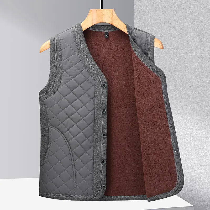 Autumn Winter Men's Warm Vests Sleeveless Jackets Fashion Outwear Men Fleece Thermal Fishing Windbreaker Waistcoats Clothing