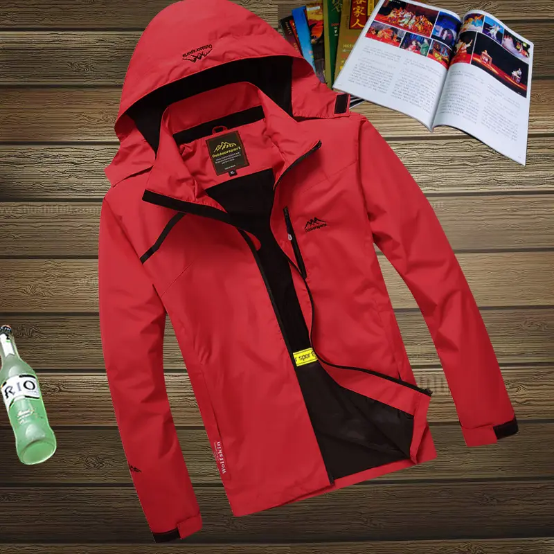 Mens Climbing Rain Jacket Casual Men Sports Tactical Windbreaker Jacket Mens Waterproof Breathable Hooded Coats Clothing