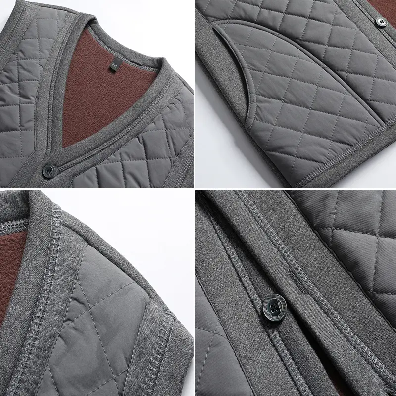 Autumn Winter Men's Warm Vests Sleeveless Jackets Fashion Outwear Men Fleece Thermal Fishing Windbreaker Waistcoats Clothing
