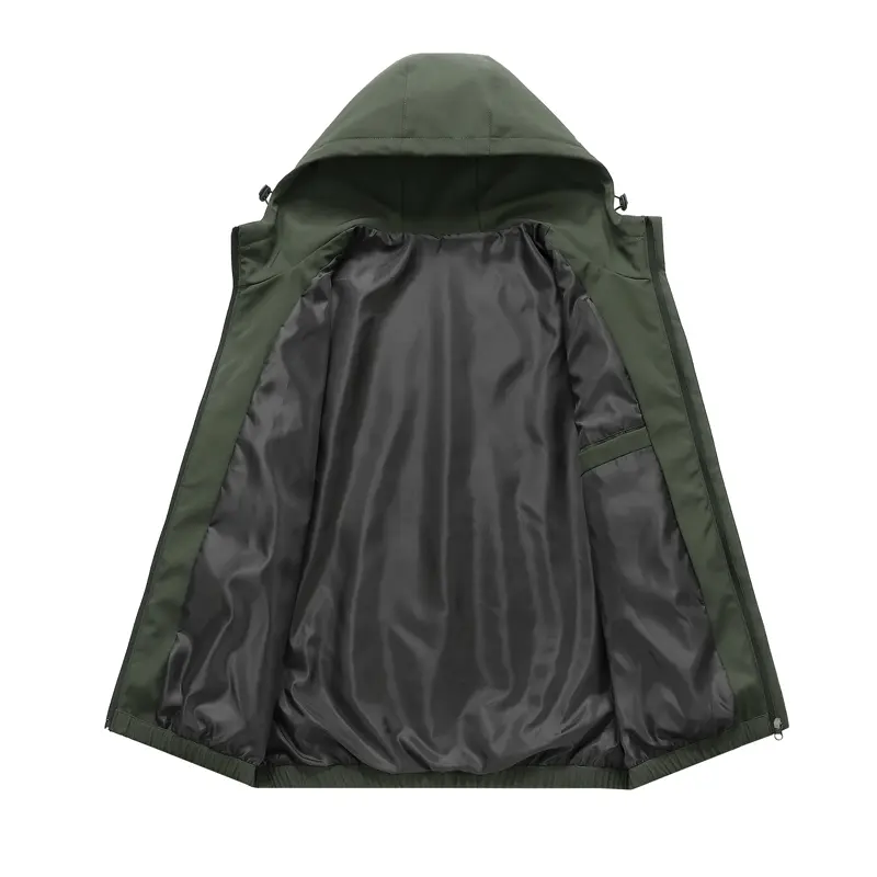 Spring Autumn Men's Bomber Jacket Casual Men Hiking Windbreaker Hooded Coats Men Loose Baseball Uniform Climbing Jacket Clothing