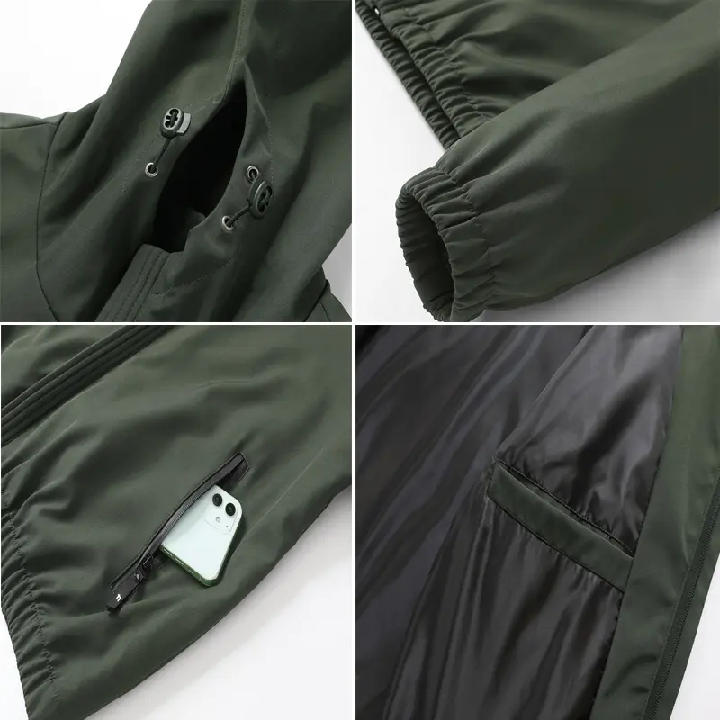 Spring Autumn Men's Bomber Jacket Casual Men Hiking Windbreaker Hooded Coats Men Loose Baseball Uniform Climbing Jacket Clothing