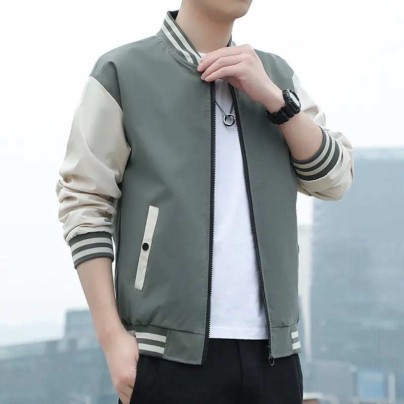 Spring Autumn Men's Bomber Jackets Fashion Hip Hop Streetwear Coats for men Windbreaker Baseball Uniform Jackets Clothing