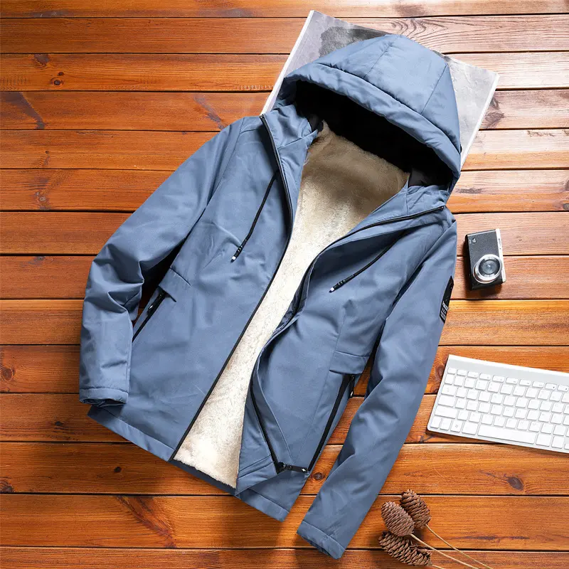 DIMUSI Winter Men's Bomber Jackets Casual Male Outwear Fleece Warm Business Jacket Man Zipper Windbreaker Hooded Coats Clothing
