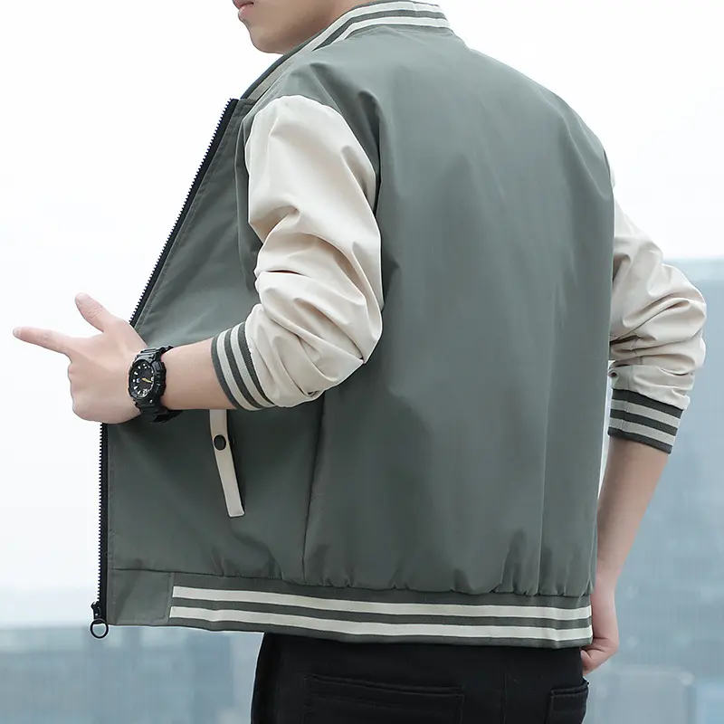 Spring Autumn Men's Bomber Jackets Fashion Hip Hop Streetwear Coats for men Windbreaker Baseball Uniform Jackets Clothing