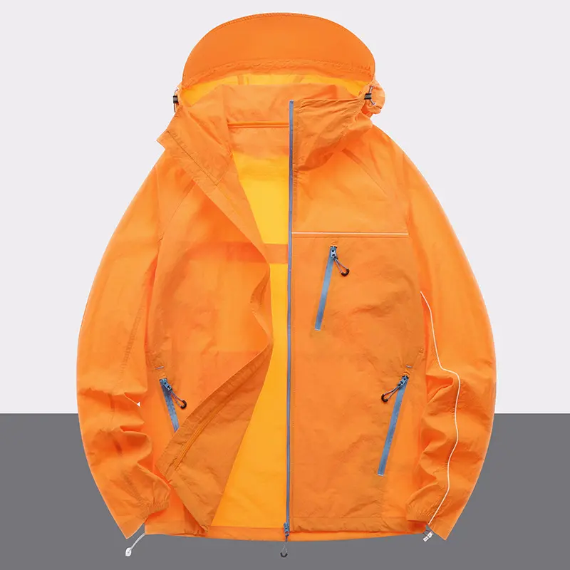 Summer Men's Ultra-Light Sun Screen Jackets Outdoor Men UPF100+ Breathable Hooded Coats Men Quick Dry Fishing Jackets Clothing