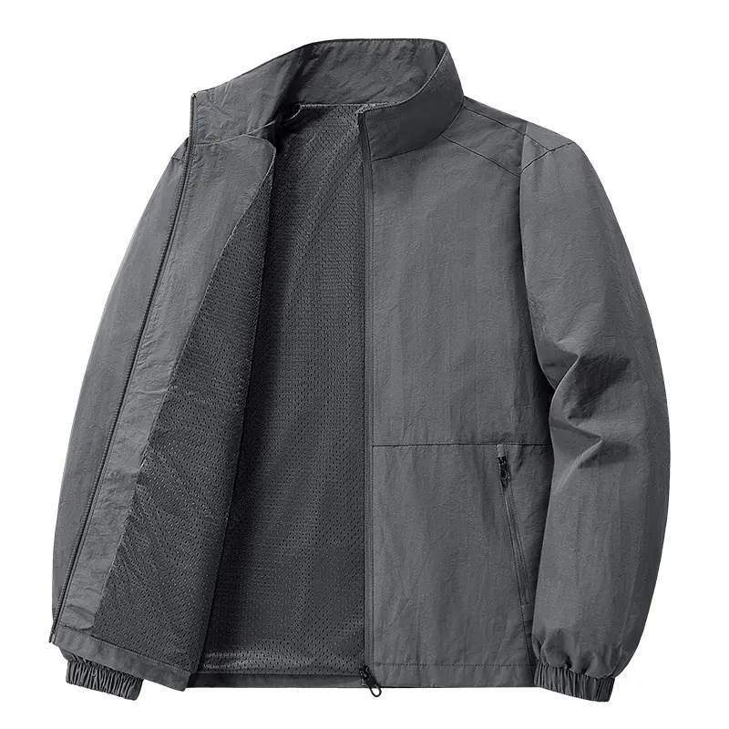 Spring Summer Men Quick Dry Hiking Jacket Outdoor Men Sports Climbing Breathable Coats Men Windbreaker Zipper Jackets Clothing