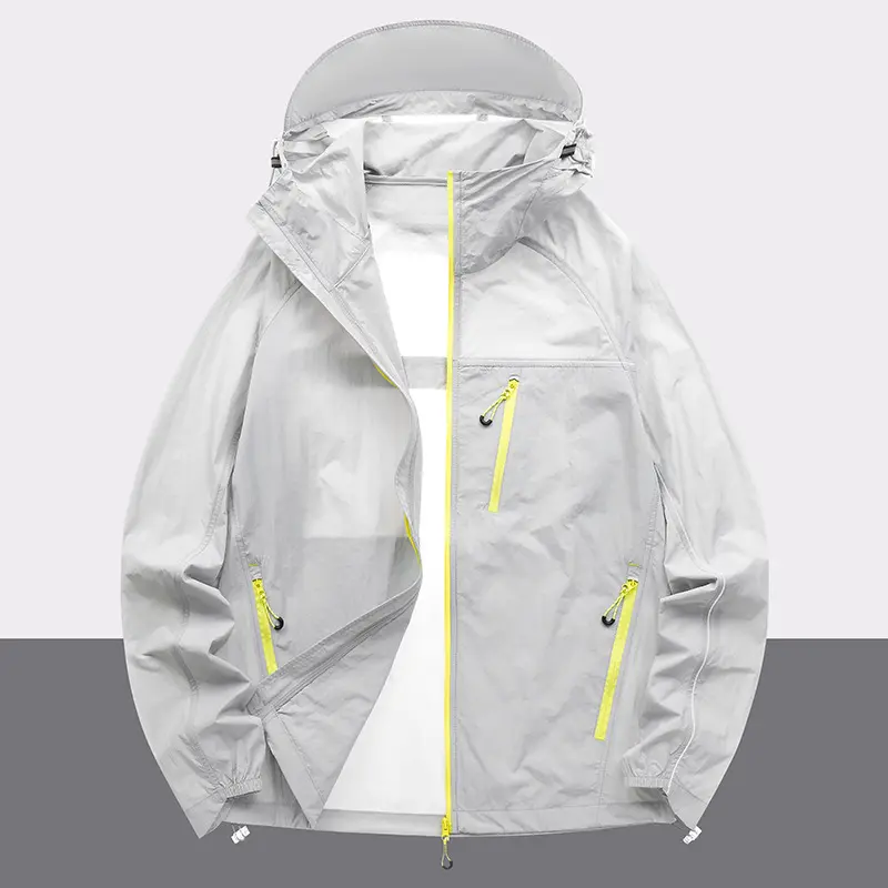 Summer Men's Ultra-Light Sun Screen Jackets Outdoor Men UPF100+ Breathable Hooded Coats Men Quick Dry Fishing Jackets Clothing