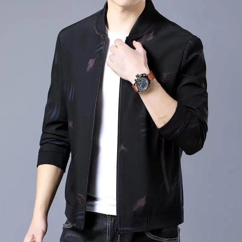Spring Autumn Men's Bomber Jacket Fashion Men Loose MA-1 Pilot Zipper Coats Men Windbreaker Baseball Uniform Jacket Clothing