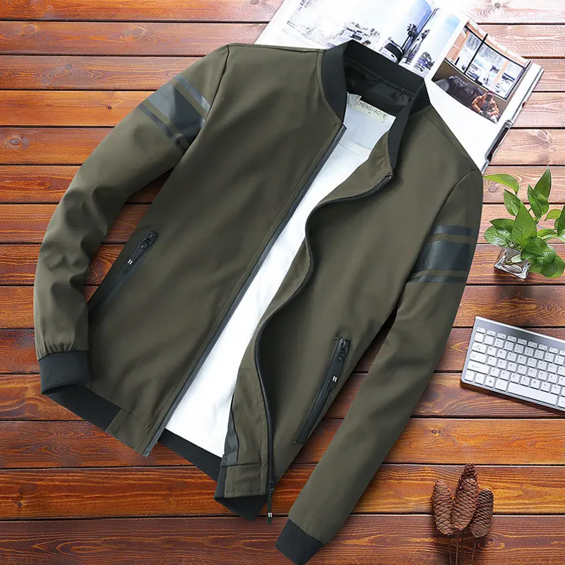 Spring Men's Bomber Jackets Fashion Men Lightweight MA-1 Pilot Zipper Coats Men Baseball Uniform Windbreaker Jackets Clothing