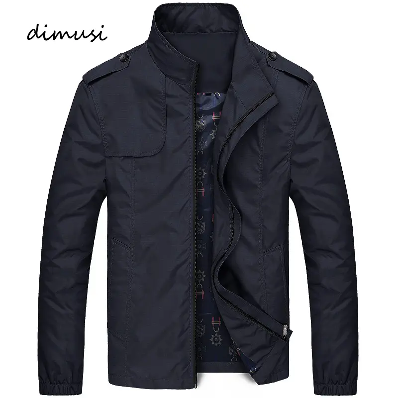 Autumn Men's Bomber Jackets Man Sports Thin Waterproof Windbreaker Coats Causal Men Stand Collar Business Trench Jacket Clothing