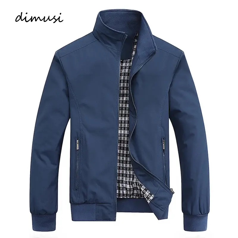 DIMUSI Men's Lightweight Jacket Casual Spring Fall Windbreaker Bomber Zip Up Coat With Pocket Men Windbreaker Jackets Clothing