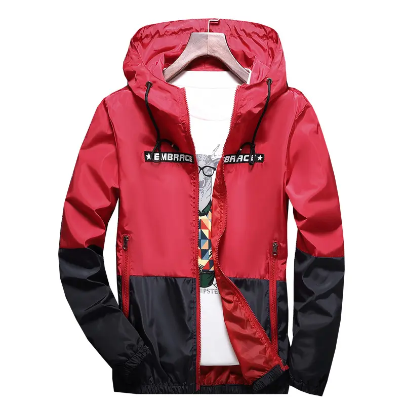 DIMUSI Spring Autumn Men's Jackets Hip Hop Jacket Windbreaker Hooded Casual Zipper Male Retro Vintage Streetwear Jackets,TA316