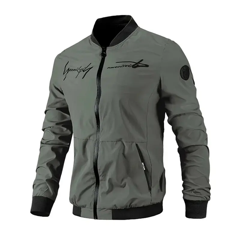 Spring Autumn Men's Bomber Jackets Fashion Outdoor Sports Uniform Baseball Coats Men Lightweight Windbreaker Jackets Clothing