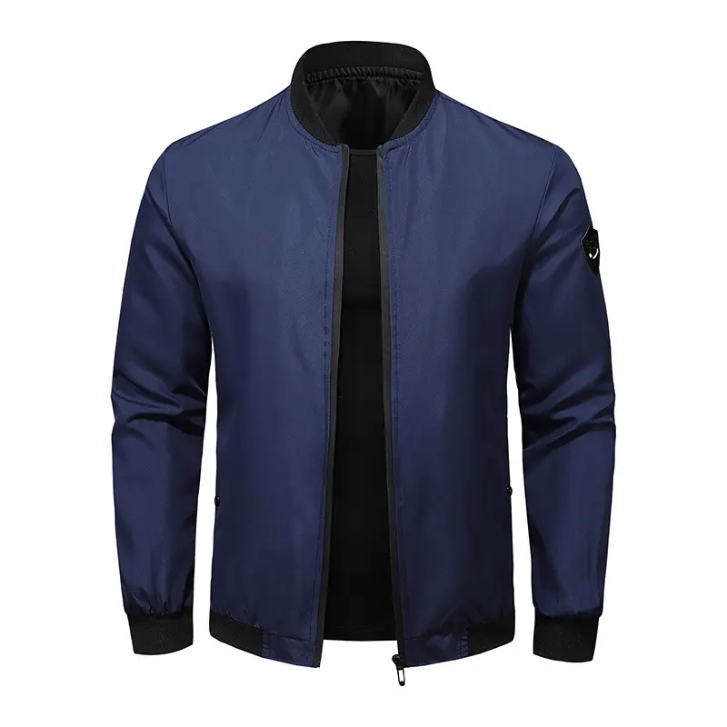Spring Autumn Men's Bomber Jackets Casual Outdoor Windbreaker Work Coats For Mens Solid Color Zipper Baseball Jackets Clothing