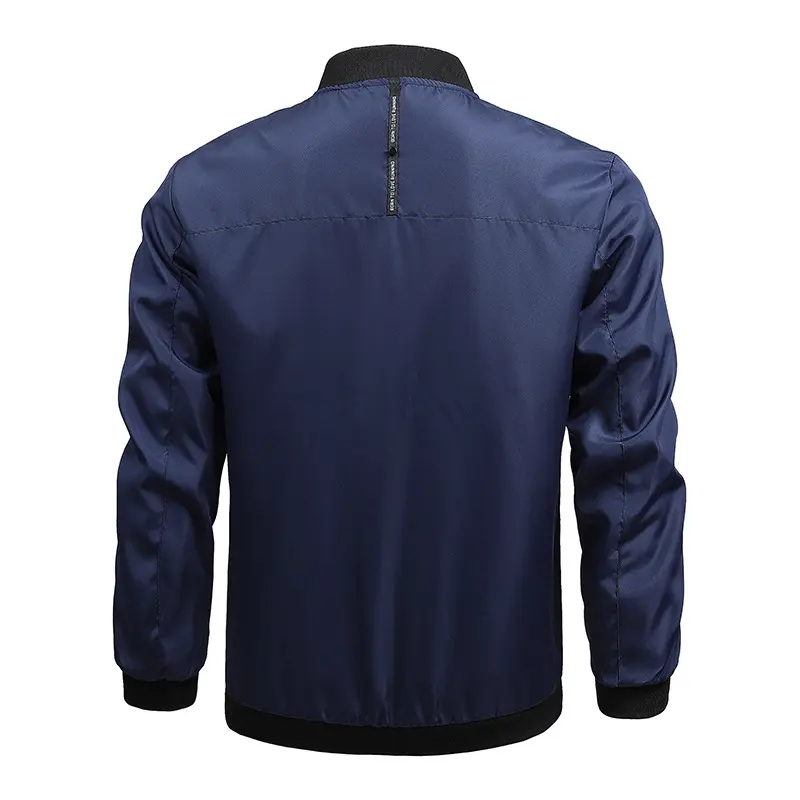 Spring Autumn Men's Bomber Jackets Casual Outdoor Windbreaker Work Coats For Mens Solid Color Zipper Baseball Jackets Clothing