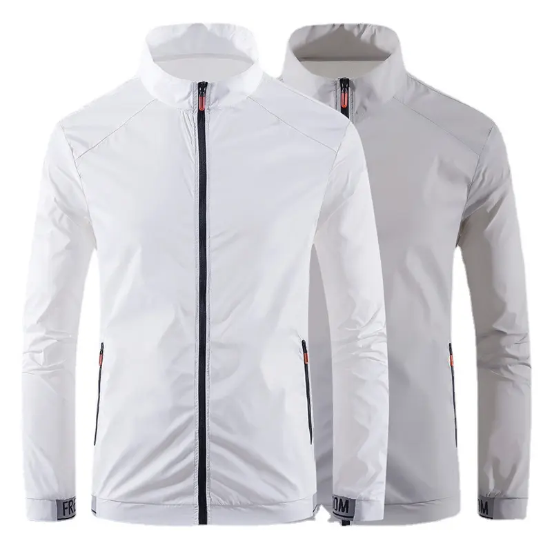Spring Summer Men's Lightweight Jackets Fashion Men Sunscreen Hiking Coats Outdoor Men Sports Zipper Breathable Jacket Clothing