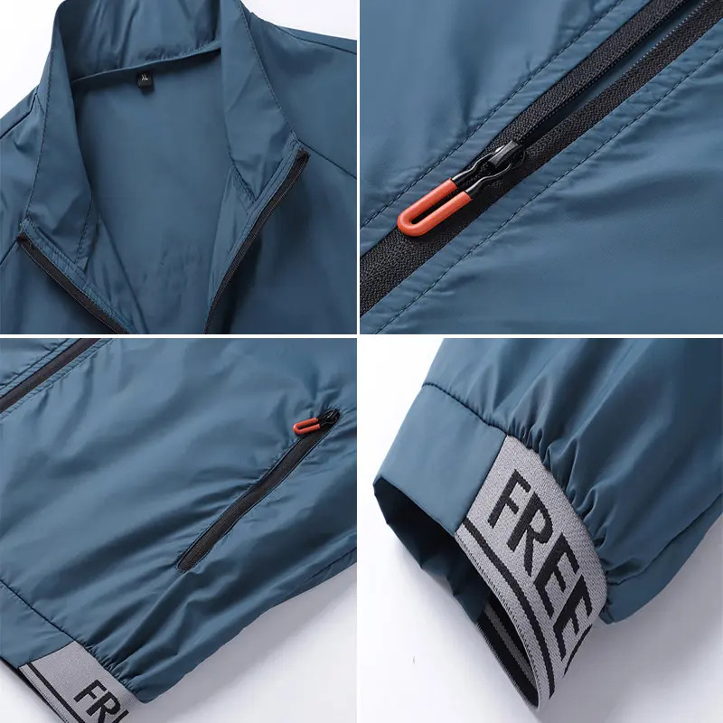 Spring Summer Men's Lightweight Jackets Fashion Men Sunscreen Hiking Coats Outdoor Men Sports Zipper Breathable Jacket Clothing