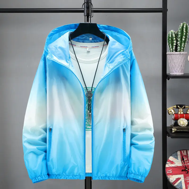Spring Summer Men's Quick Dry Lightweight Jacket Outdoor Men Suncreen Breathable Hooded Coats Men Sports Fishing Hiking Jackets