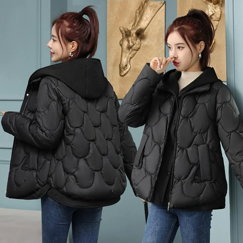 Vintage Winter Quilted Jacket Women Oversize Korean Fashion Streetwear Warm Lightweight Cotton Padding Jackets Casual Outwear