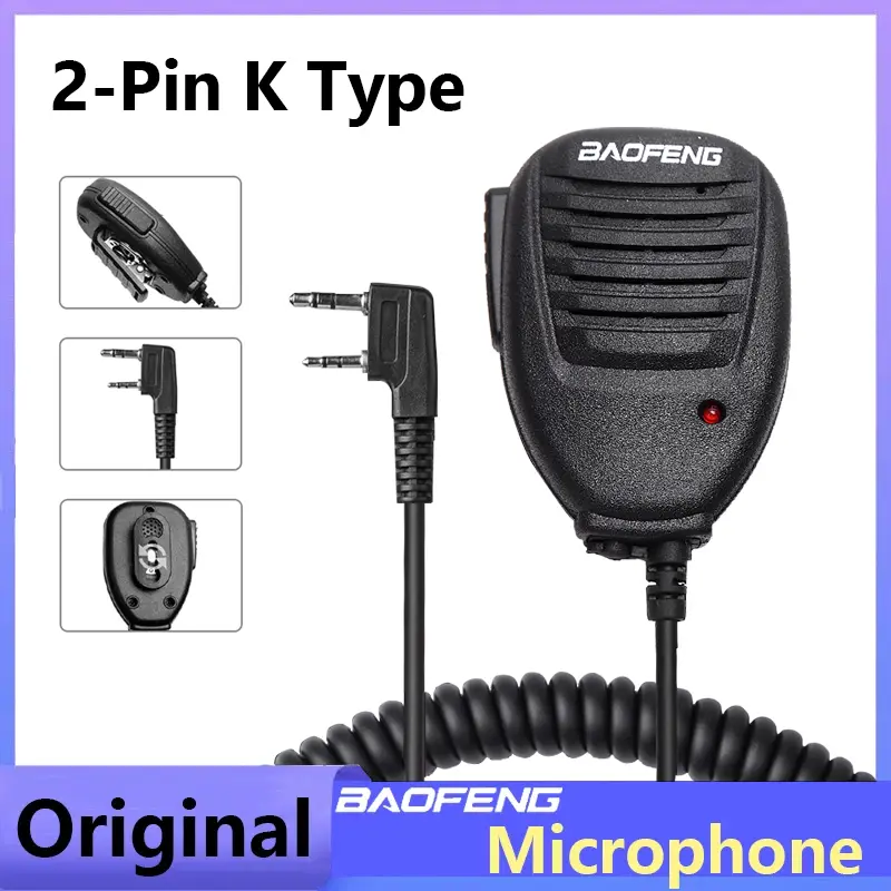 Baofeng Microphone Speaker Mic PTT Shoulder For DM-1701 UV-18 Pro UV5RH Ham Radio QuanSheng UV-K5 UV-K6 UV-5RPLUS Walkie Talkie