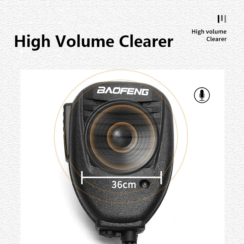 Baofeng Microphone Speaker Mic PTT Shoulder For DM-1701 UV-18 Pro UV5RH Ham Radio QuanSheng UV-K5 UV-K6 UV-5RPLUS Walkie Talkie