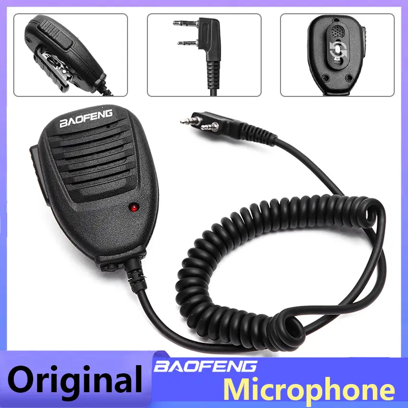 Baofeng Microphone Speaker Mic PTT Shoulder For DM-1701 UV-18 Pro UV5RH Ham Radio QuanSheng UV-K5 UV-K6 UV-5RPLUS Walkie Talkie