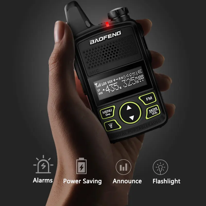 1/2/4PCS Baofeng BF-T1 MINI Walkie Talkie UHF 400-470MHz USB Charger Portable Two Way Radio Noise Cancellation Kids Gifts Toys